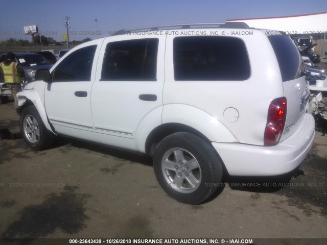 1D4HB58256F130459 - 2006 DODGE DURANGO LIMITED WHITE photo 3