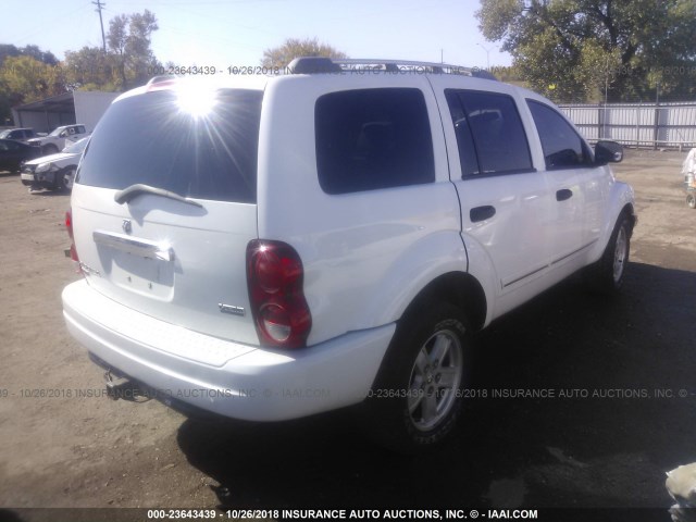 1D4HB58256F130459 - 2006 DODGE DURANGO LIMITED WHITE photo 4