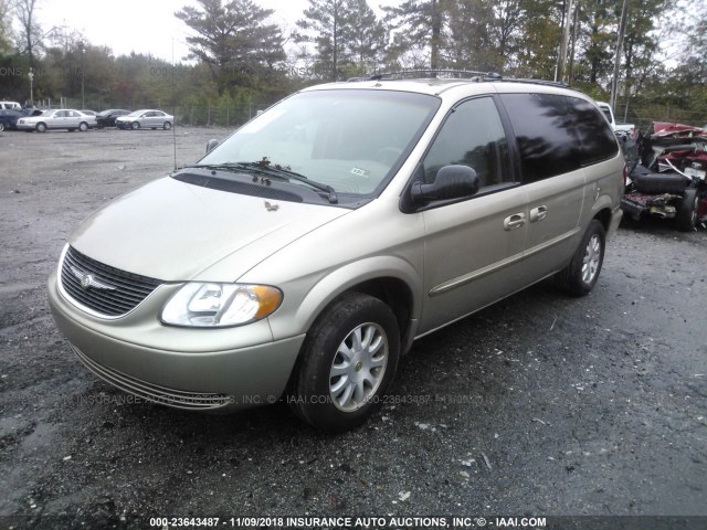 2C4GP74L92R613444 - 2002 CHRYSLER TOWN & COUNTRY EX GOLD photo 2