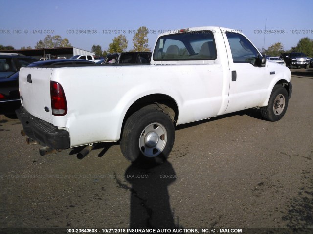 1FTSF30577EB47837 - 2007 FORD F350 SRW SUPER DUTY WHITE photo 4