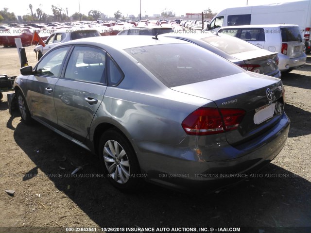 1VWAP7A31DC077737 - 2013 VOLKSWAGEN PASSAT S GRAY photo 3