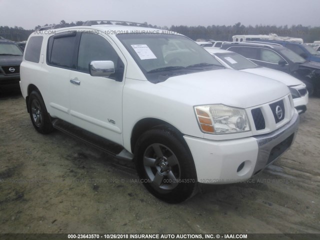 5N1AA08AX5N704050 - 2005 NISSAN ARMADA SE/LE WHITE photo 1