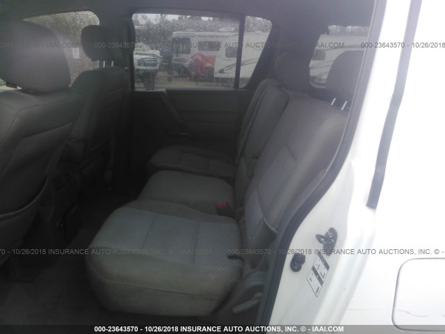 5N1AA08AX5N704050 - 2005 NISSAN ARMADA SE/LE WHITE photo 8