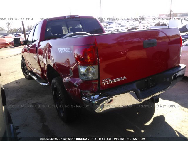 5TBRV54157S451742 - 2007 TOYOTA TUNDRA DOUBLE CAB SR5 RED photo 3