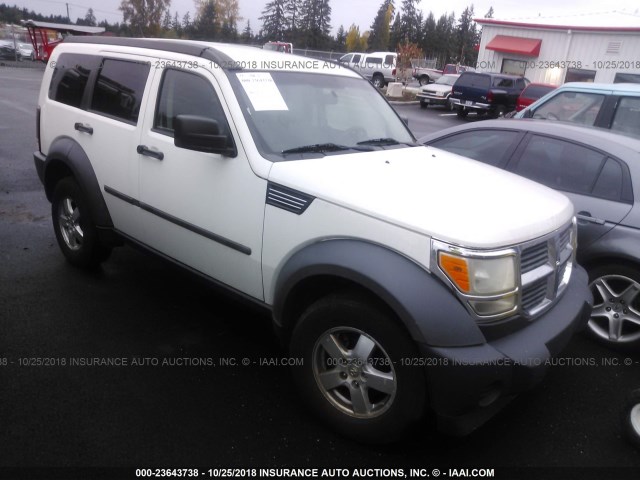 1D8GU28KX7W601509 - 2007 DODGE NITRO WHITE photo 1