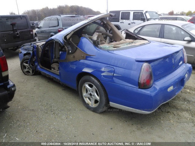 2G1WX12KXY9224543 - 2000 CHEVROLET MONTE CARLO SS ლურჯი ფოტო 3