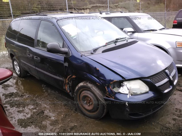 2D4GP24353R218975 - 2003 DODGE GRAND CARAVAN SE BLUE photo 1