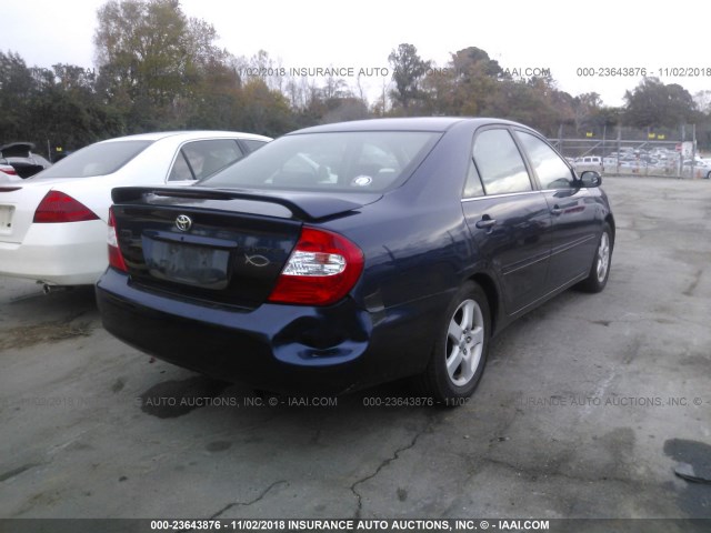4T1BE30K53U156122 - 2003 TOYOTA CAMRY LE/XLE/SE Dark Blue photo 4