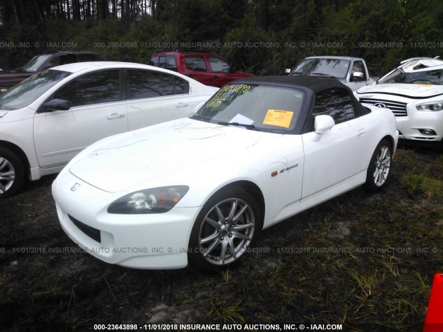 JHMAP214X4T003715 - 2004 HONDA S2000 თეთრი ფოტო 2
