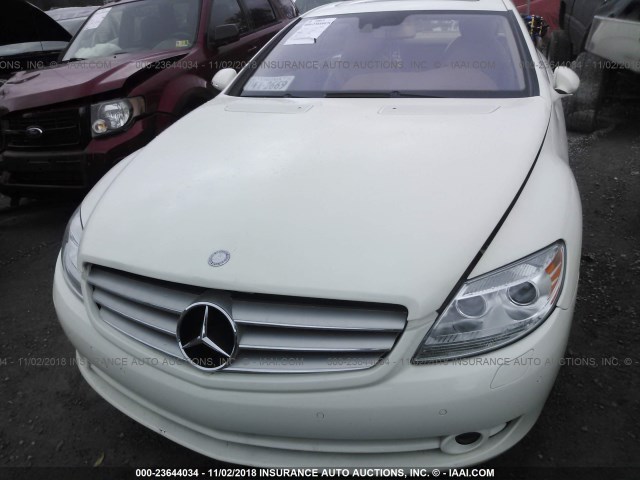 WDDEJ71X37A007557 - 2007 MERCEDES-BENZ CL 550 WHITE photo 6