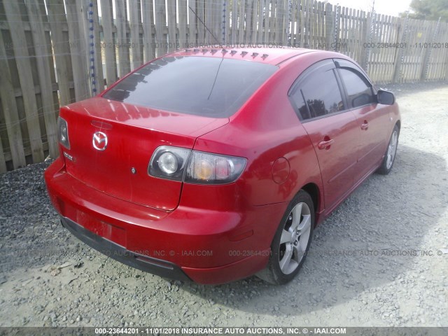 JM1BK123141146813 - 2004 MAZDA 3 S RED photo 4