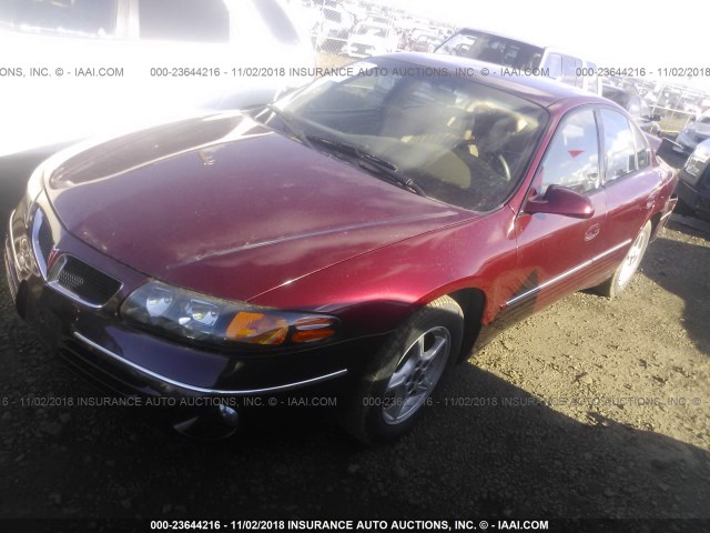 1G2HX54K5Y4216328 - 2000 PONTIAC BONNEVILLE SE BURGUNDY photo 2