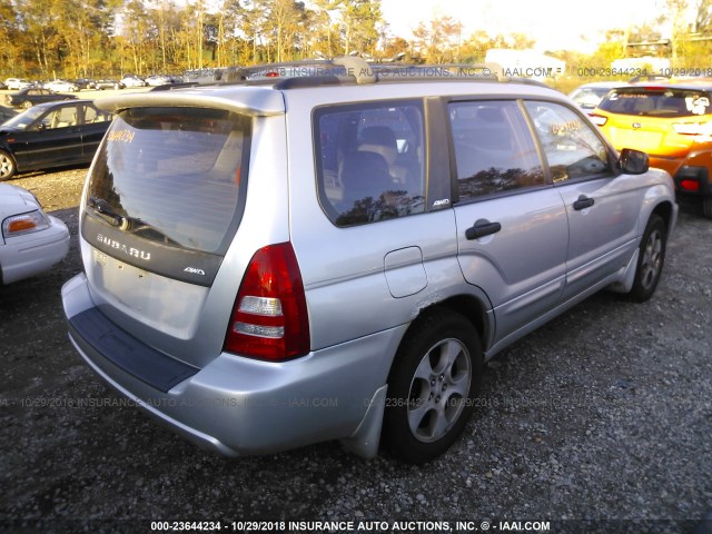 JF1SG65653H729482 - 2003 SUBARU FORESTER 2.5XS SILVER photo 4