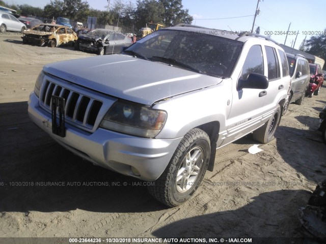 1J4GW48N34C346496 - 2004 JEEP GRAND CHEROKEE LAREDO/COLUMBIA/FREEDOM SILVER photo 2