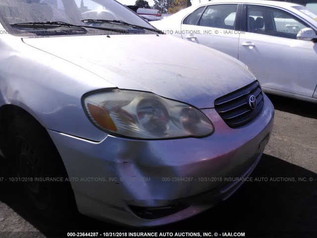 JTDBR32E030033772 - 2003 TOYOTA COROLLA CE/LE SILVER photo 6