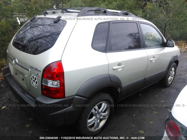 KM8JN12D16U431214 - 2006 HYUNDAI TUCSON GLS/LIMITED TEAL photo 4