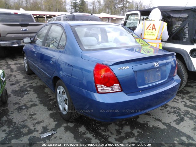 KMHDN46DX6U258544 - 2006 HYUNDAI ELANTRA GLS/GT/LIMITED BLUE photo 3