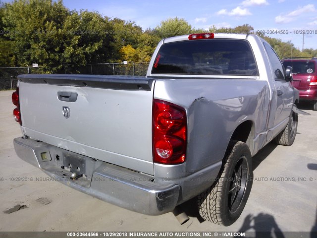 1D7HA16K67J540168 - 2007 DODGE RAM 1500 ST GRAY photo 4