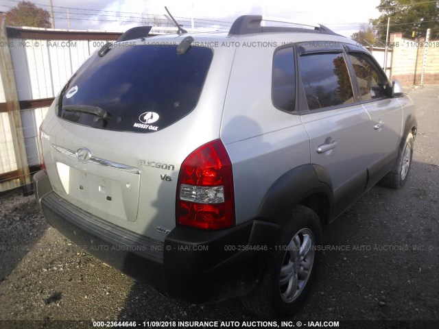 KM8JN72D67U544130 - 2007 HYUNDAI TUCSON SE/LIMITED SILVER photo 4