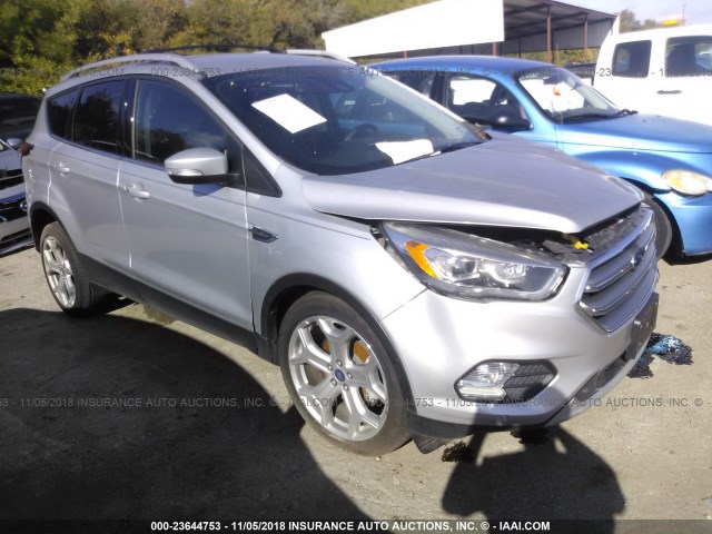 1FMCU0JD3HUE57436 - 2017 FORD ESCAPE TITANIUM SILVER photo 1