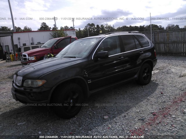 5UXFB53504LV09100 - 2004 BMW X5 4.4I BLACK photo 2