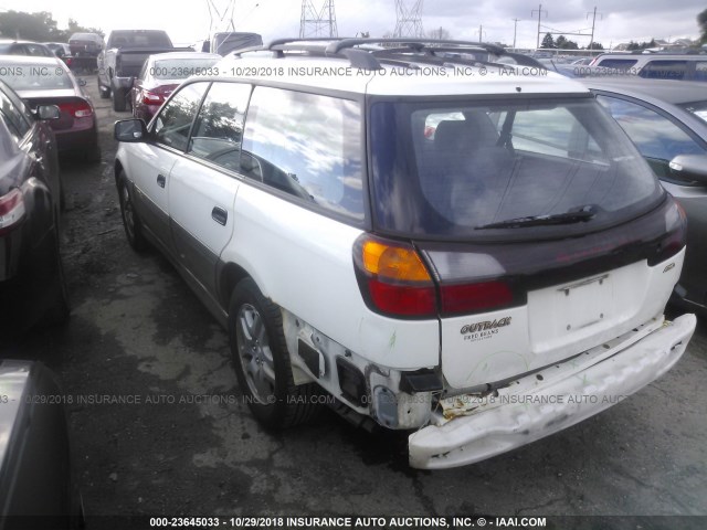 4S3BH6652Y6629906 - 2000 SUBARU LEGACY OUTBACK WHITE photo 3