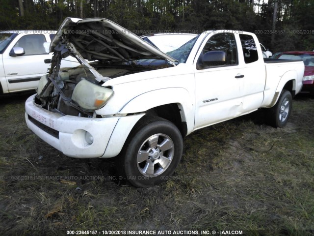 5TETU62N35Z055787 - 2005 TOYOTA TACOMA PRERUNNER ACCESS CAB WHITE photo 1