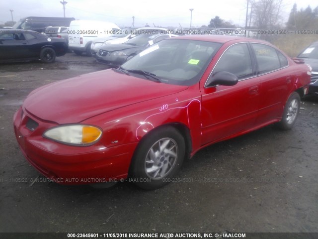 1G2NF52E74M603587 - 2004 PONTIAC GRAND AM SE1 RED photo 2