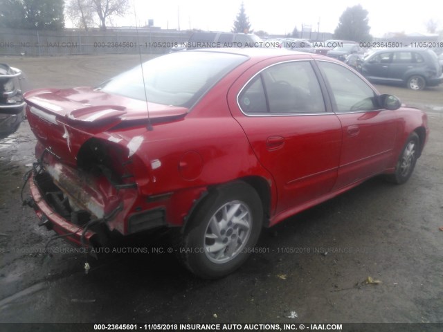 1G2NF52E74M603587 - 2004 PONTIAC GRAND AM SE1 RED photo 4