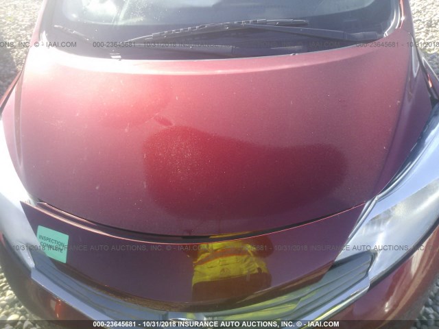 3N1CE2CP9GL391510 - 2016 NISSAN VERSA NOTE S/S PLUS/SV/SL/SR RED photo 10