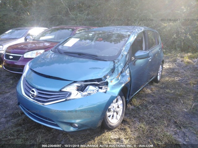 3N1CE2CP5FL446551 - 2015 NISSAN VERSA NOTE S/S PLUS/SV/SL/SR BLUE photo 2