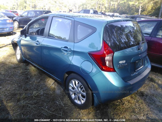 3N1CE2CP5FL446551 - 2015 NISSAN VERSA NOTE S/S PLUS/SV/SL/SR BLUE photo 3
