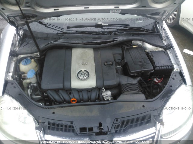 3VWEF71K17M193843 - 2007 VOLKSWAGEN JETTA WOLFSBURG 银色 照片 10