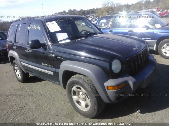 1J4GL48K82W309941 - 2002 JEEP LIBERTY SPORT BLACK photo 1