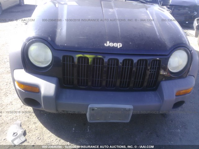 1J4GL48K82W309941 - 2002 JEEP LIBERTY SPORT BLACK photo 6