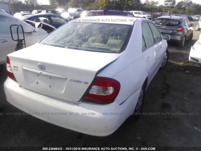 4T1BE30K64U276254 - 2004 TOYOTA CAMRY LE/XLE/SE WHITE photo 4
