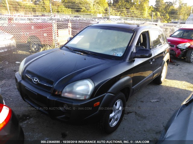 KM8JN72D35U083756 - 2005 HYUNDAI TUCSON GLS/LX BLACK photo 2