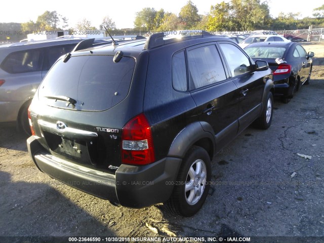 KM8JN72D35U083756 - 2005 HYUNDAI TUCSON GLS/LX BLACK photo 4