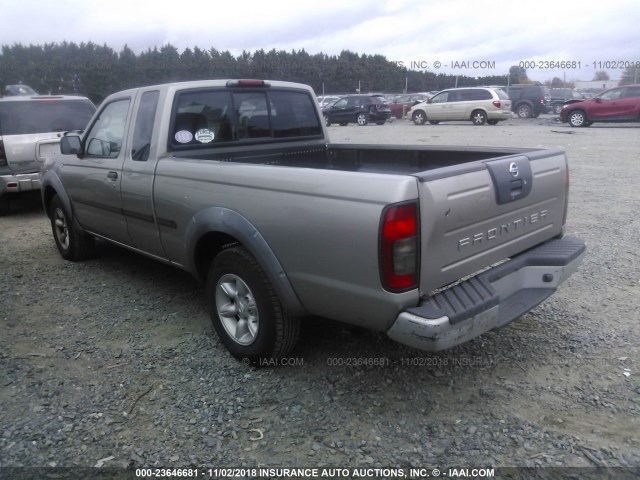 1N6DD26S12C310537 - 2002 NISSAN FRONTIER KING CAB XE GRAY photo 3