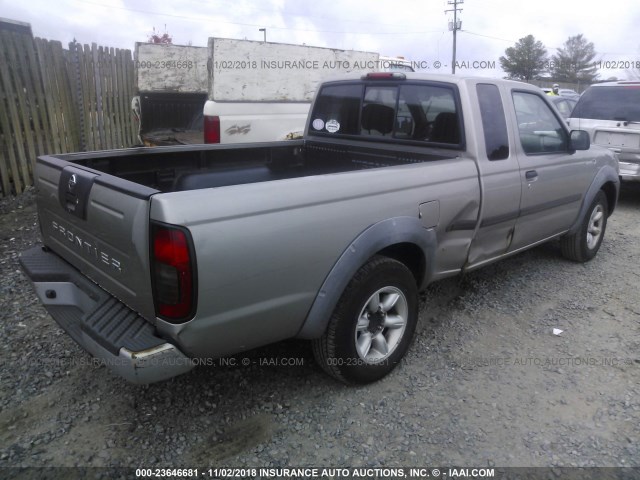 1N6DD26S12C310537 - 2002 NISSAN FRONTIER KING CAB XE GRAY photo 4