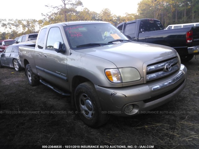 5TBRN34143S352554 - 2003 TOYOTA TUNDRA ACCESS CAB SR5 GOLD photo 1