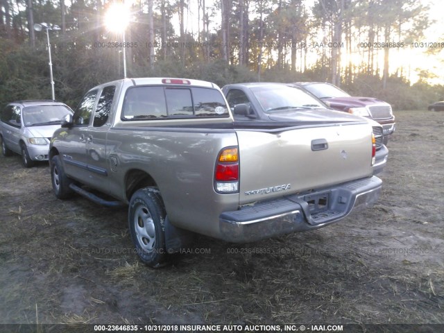 5TBRN34143S352554 - 2003 TOYOTA TUNDRA ACCESS CAB SR5 GOLD photo 3