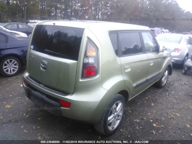 KNDJT2A22A7188732 - 2010 KIA SOUL +/!/SPORT 绿色 照片 4