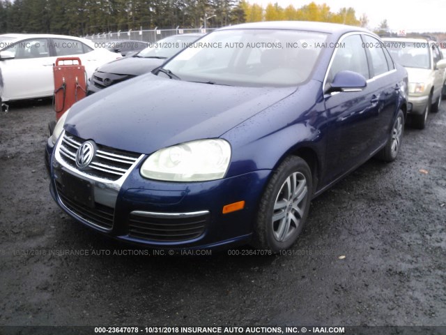 3VWSF71K06M778558 - 2006 VOLKSWAGEN JETTA 2.5 OPTION PACKAGE 1 BLUE photo 2