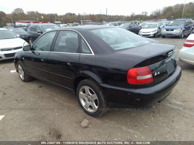 WAUDH68D11A048698 - 2001 AUDI A4 2.8 QUATTRO BLACK photo 3