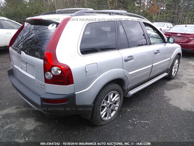 YV1CZ91H141078986 - 2004 VOLVO XC90 T6 GRAY photo 4