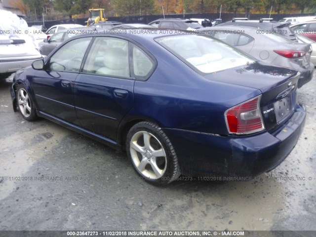 4S3BL626367215974 - 2006 SUBARU LEGACY 2.5I LIMITED BLUE photo 3