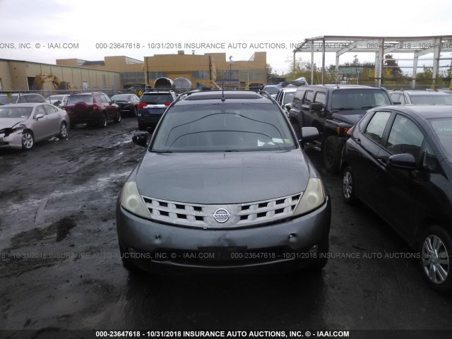 JN8AZ08W55W442221 - 2005 NISSAN MURANO SL/SE/S GRAY photo 6