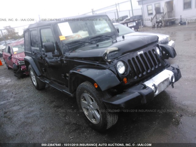 1C4BJWEG2CL224954 - 2012 JEEP WRANGLER UNLIMITE SAHARA BLACK photo 1