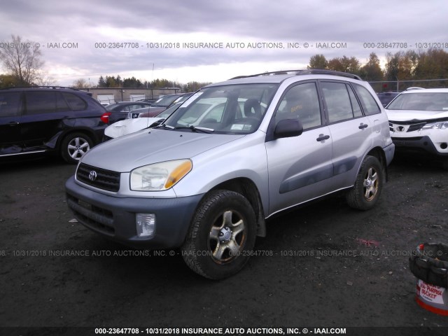 JTEHH20V410059505 - 2001 TOYOTA RAV4 SILVER photo 2